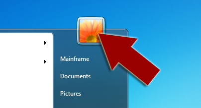 Windows 7 Start Menu - User Account